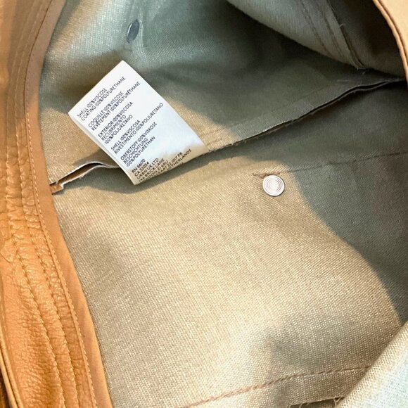 by Anthropologie Faux Leather Cargo Utility Pants Brown US Size 4 High Rise - Picture 11 of 11